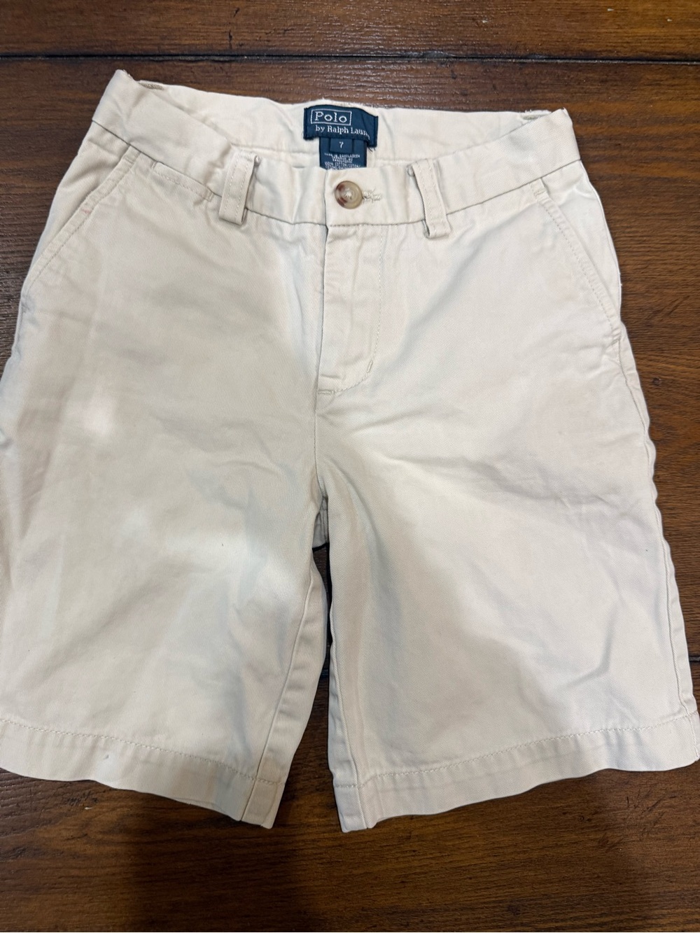 Ralph Lauren Cream Flat-Front Men's Shorts